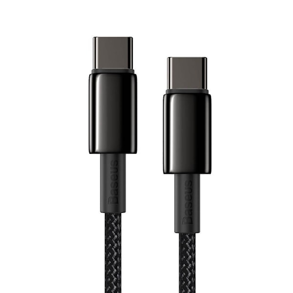 Baseus USB-C till USB-C kabel 100W 5 A 1m Svart Svart