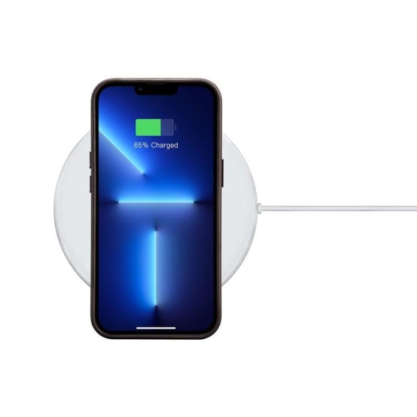 iCarer iPhone 14 Pro Max Skal Magsafe Äkta Läder Oil Wax - Mörkbrun