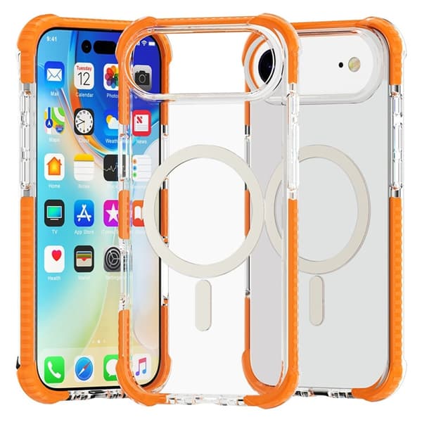 Mobilskal till iPhone Air MagSafe Förstärkta Hörn Acrylic Orange
