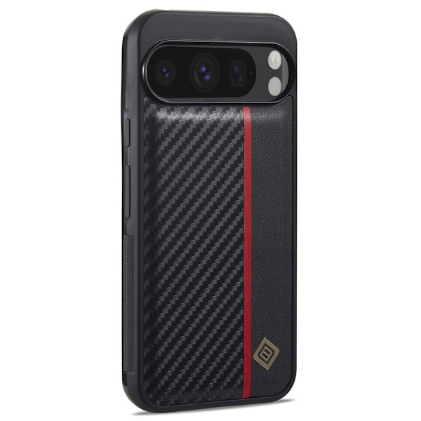LC.IMEEKE Google Pixel 9 Pro Plånboksfodral Konstläder - Svart