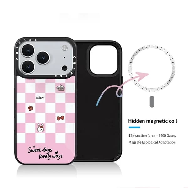 Mobilskal till iPhone 17 Pro Max MagSafe Aluminium Silikon Rosa