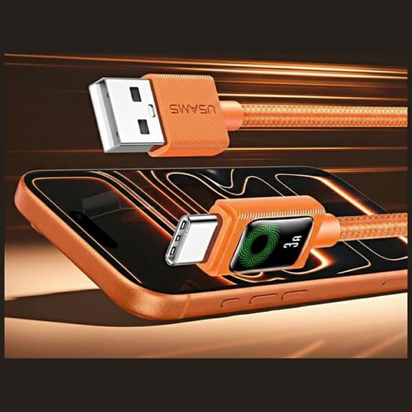 USAMS USB-C til USB-A 18W Kabel 1.2m U92 - Orange Orange