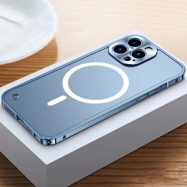 iPhone 13 Pro Skal Magsafe Metall Frame - Blå