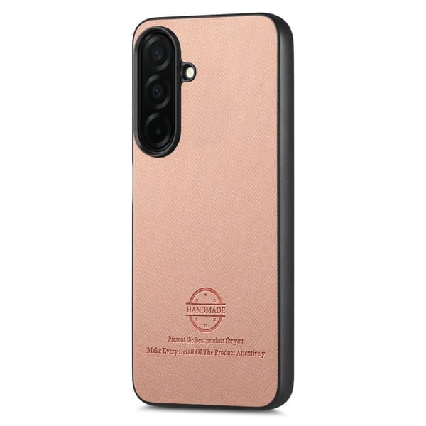 Mobilskal för Samsung Galaxy S26 Konstläder med tygtextur - Rosa