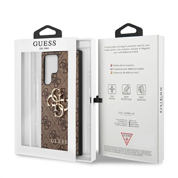 Guess Big Metall Logo Skal Galaxy S22 Ultra - Brun Brun