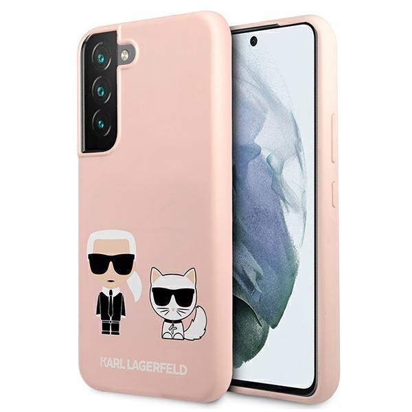 Karl Lagerfeld Silicone Ikonik Karl & Choupette Skal Galaxy S22 Plus - Rosa