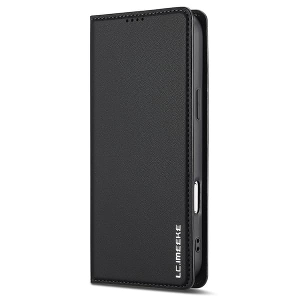 LC.IMEEKE L1 Series iPhone 17 Pro Max Plånboksfodral Konstläder - Svart Svart