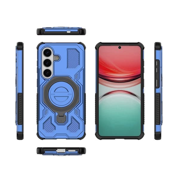 Mobilskal till Galaxy S26/S26 Pro Rotating Metal Kickstand - Mörkblå Blå