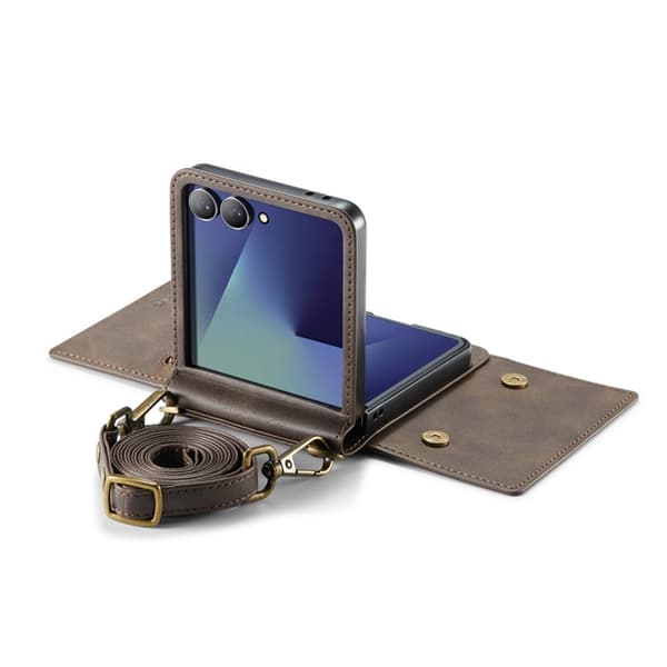 DG.MING Mobilskal till Galaxy Z Flip 7 RFID-Skydd M5 - Brun Brun