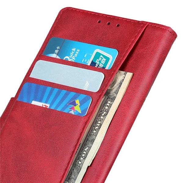 iPhone 17 Pro Max Plånboksfodral Cowhide Texture - Röd Röd