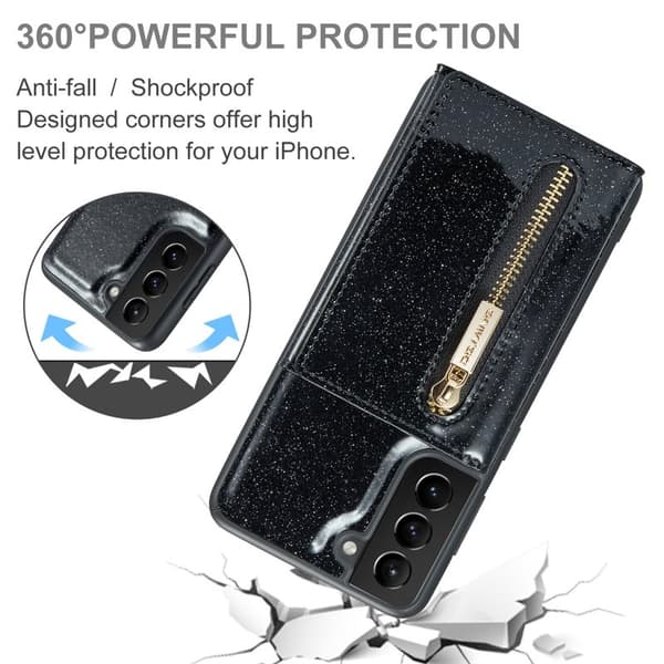 DG.MING M3 Series Mobilskal till Samsung Galaxy S23+ Glitter Bling Svart