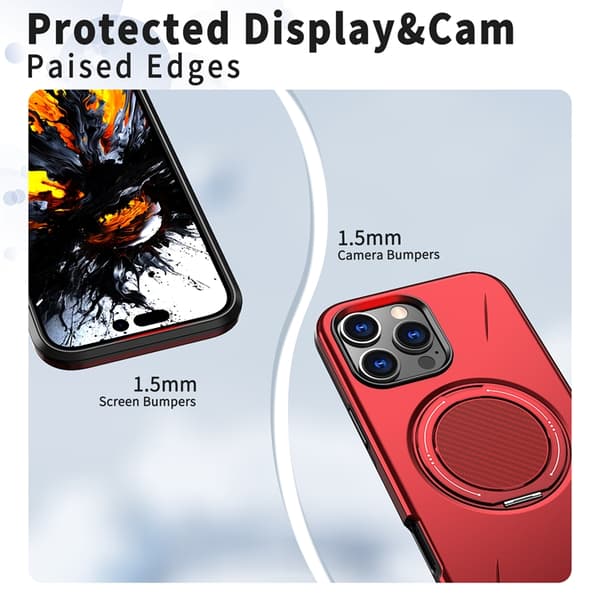 Mobilskal till iPhone 16 Pro MagSafe Rotating Kickstand TPU + PC Grön