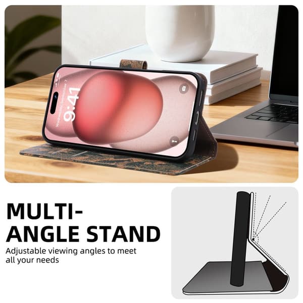 Plånboksfodral för Samsung Galaxy S26 Plus Konstläder Ställ - Höstlöv