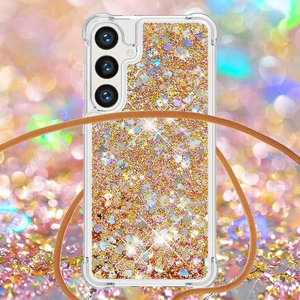 Mobilskal för Samsung Galaxy S26 Plus TPU med snodd - Guld