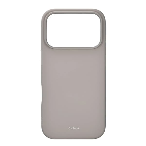 ONSALA Telefontaske til iPhone 17 Pro med Silikone Feel - Beton Grå