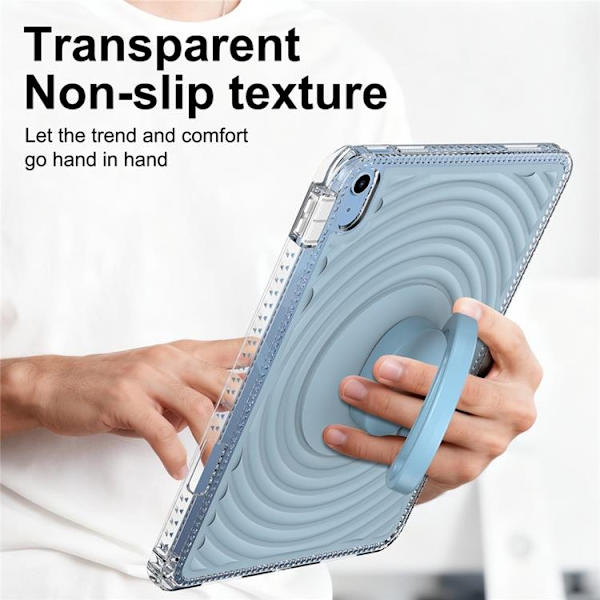 iPad (2025) / 10.9 (2022) Mobilskal Kickstand Wave Pattern - Blå Blå