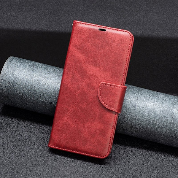 Plånboksfodral för Samsung Galaxy S26 Plus Stötsäker Konstläder - Röd