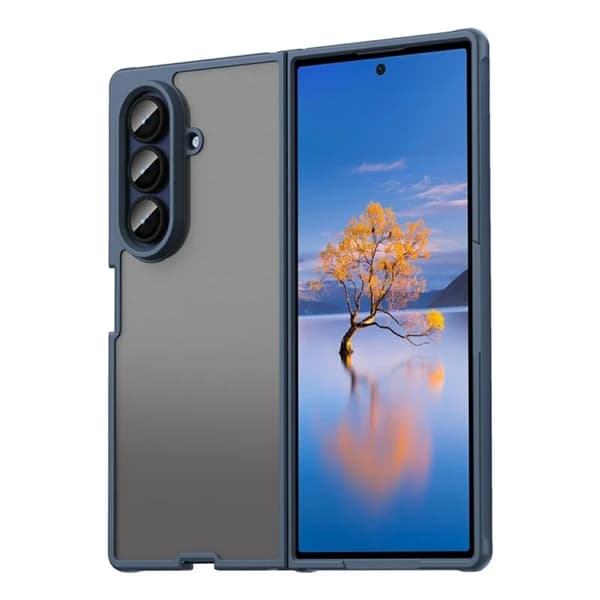 Mobilskal till Galaxy Z Fold7 5G Frosted Vit - Blå Blå