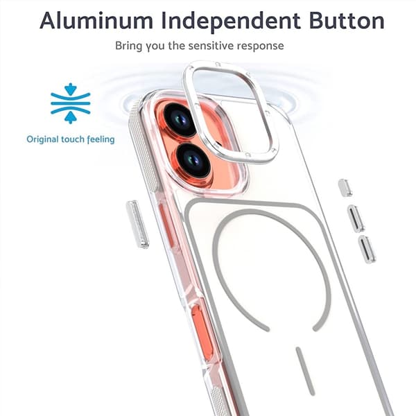 Mobilskal till iPhone 17 MagSafe Dual Färg Shockproof - Vit Vit