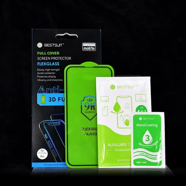 Bestsuit Xiaomi Redmi Note 14 Flexibel Hybrid Glas Full Glue Svart