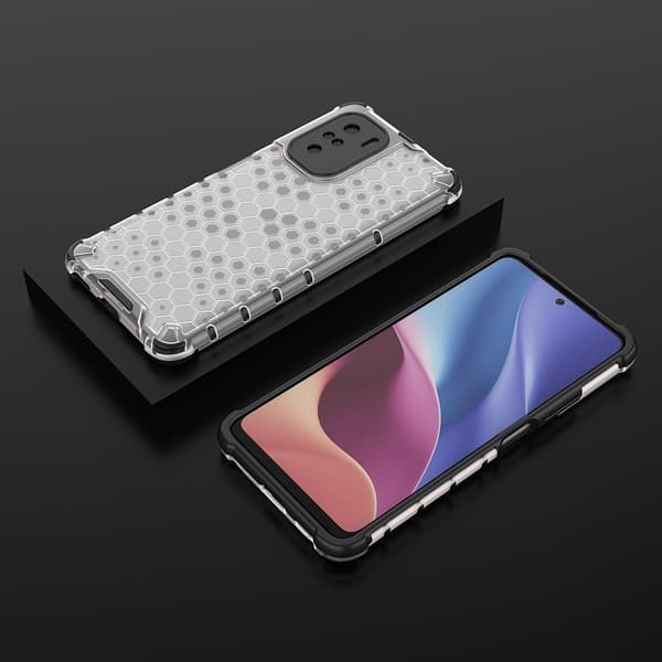 Honeycomb Armor Bumper Skal Redmi Poco J2 - Transparent Transparent