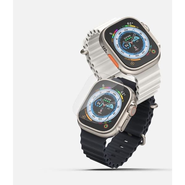 [4-Pack] Ringke Apple Watch Ultra (49mm) Karkaistu lasi näytönsuoja Transparent