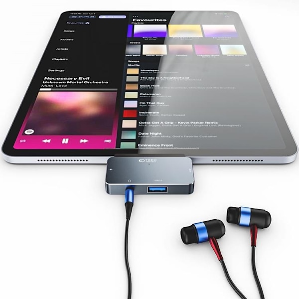 Tech-Protect V6-Hub Adapter 4in1 - Grå Grå
