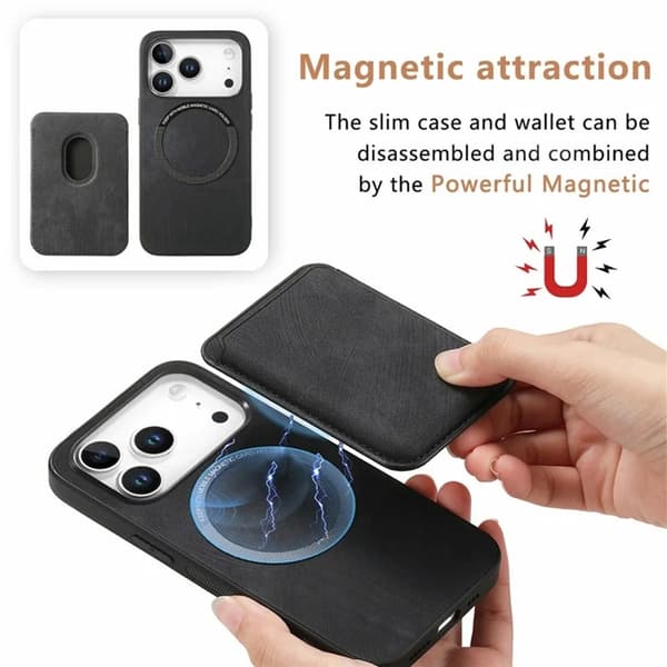 Mobilskal till iPhone 17 Pro Max Retro Detachable - Svart Svart