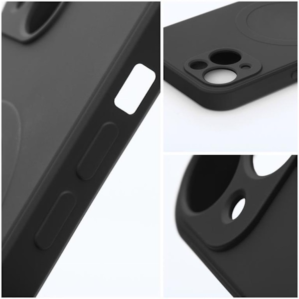 iPhone 13 Pro Max Magsafe Skal Silikon - Musta Black