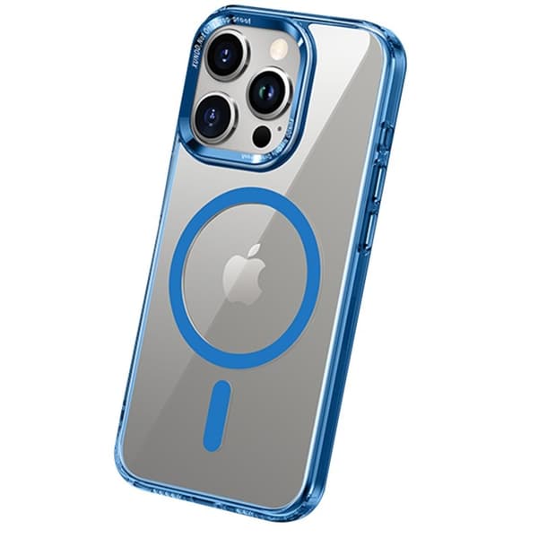 XUNDD Wisely Series Mobilskal till iPhone 15 Pro MagSafe Transparent Blå