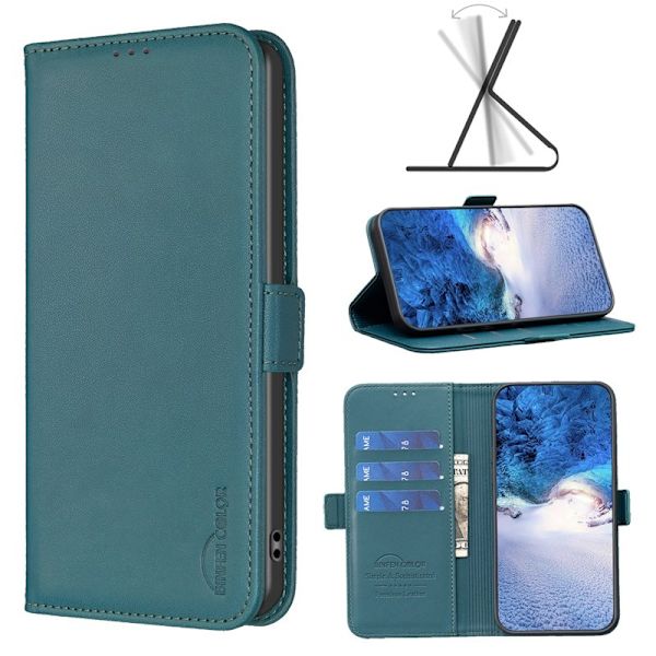 BINFEN Samsung Galaxy S26 Plus Plånboksfodral Konstläder Flip Folio - Grön