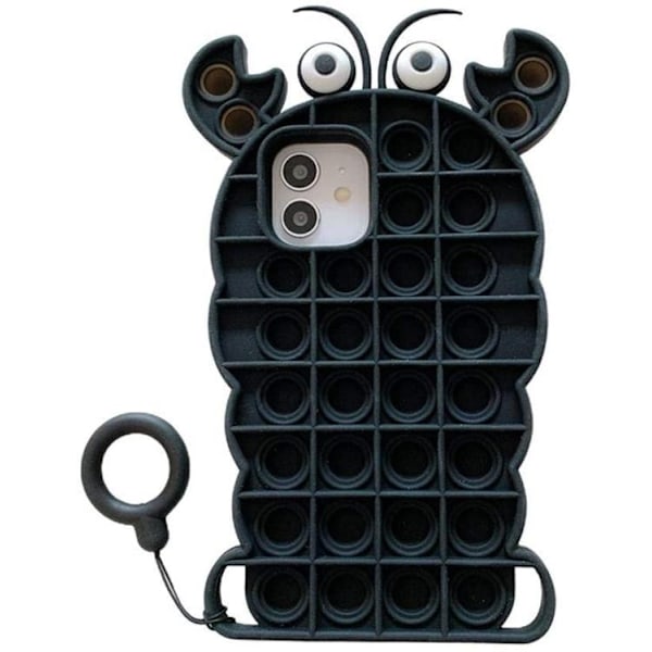 Crab Pop it Fidget Skal till iPhone 11 - Svart Svart