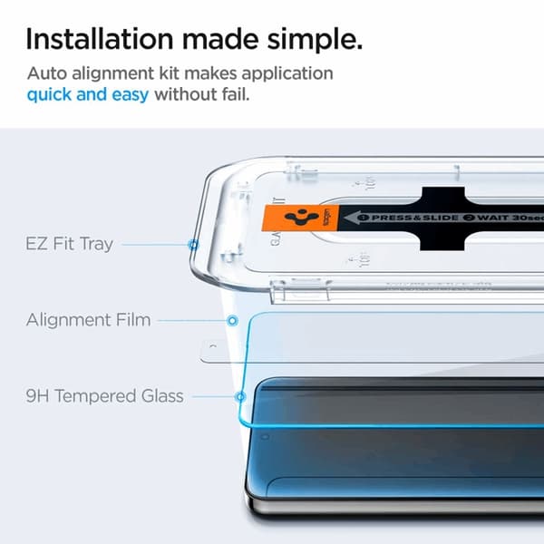 Spigen [2-Pack] Galaxy S24 Plus/S25 Plus Härdat glas Skärmskydd Transparent