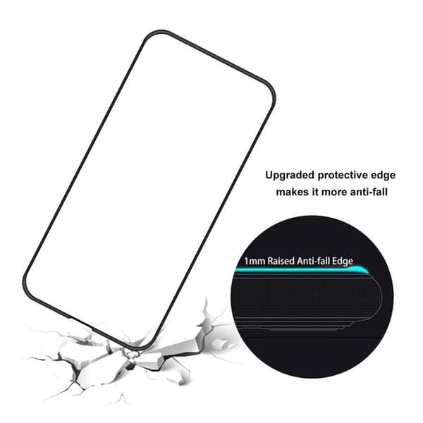 [2-PAKKAUS] iPhone 15 Plus Karkaistu lasi Näytönsuoja - Musta Black