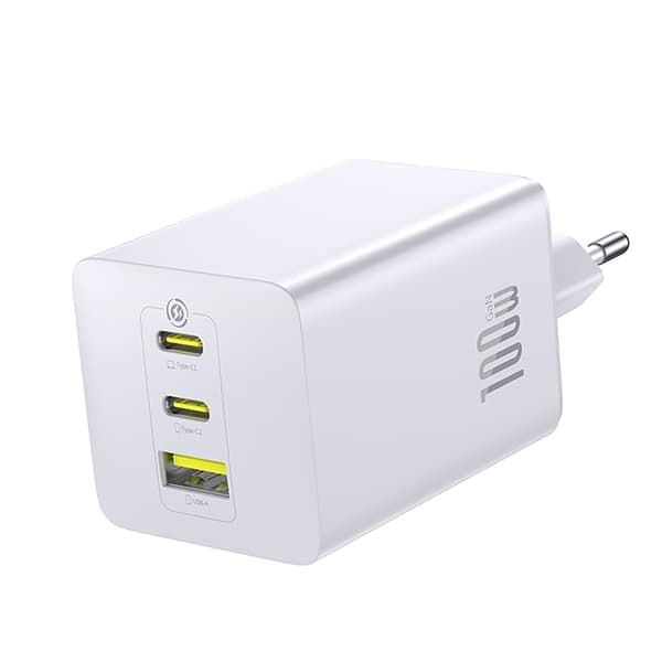 Baseus Snabbladdare 2 x USB-C/USB-A 100W EnerFill FE11 - Vit Vit