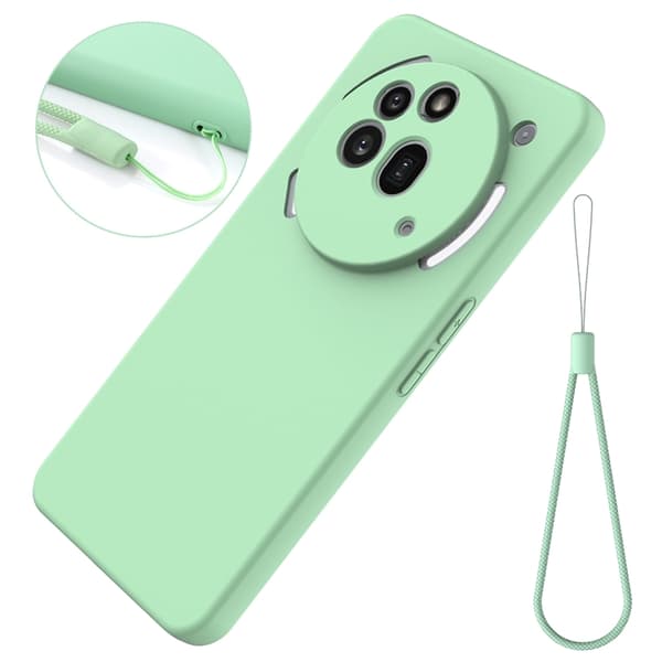 Mobilskal till Nothing Phone (3a) Pro Liquid Silikon med Handrem Grön