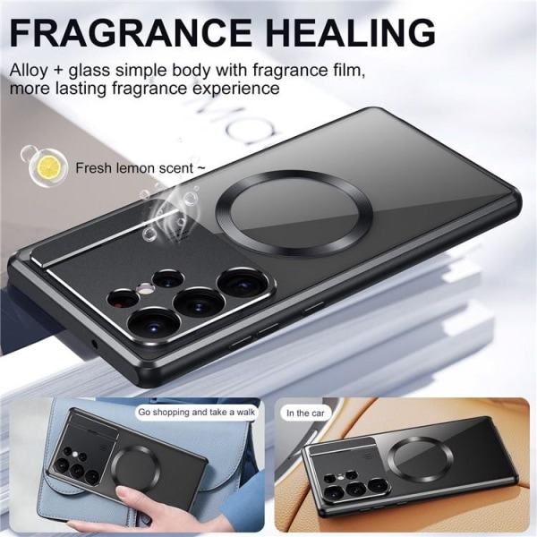 Galaxy S23 Ultra Mobile Case Magsafe Aroma Kickstand - musta