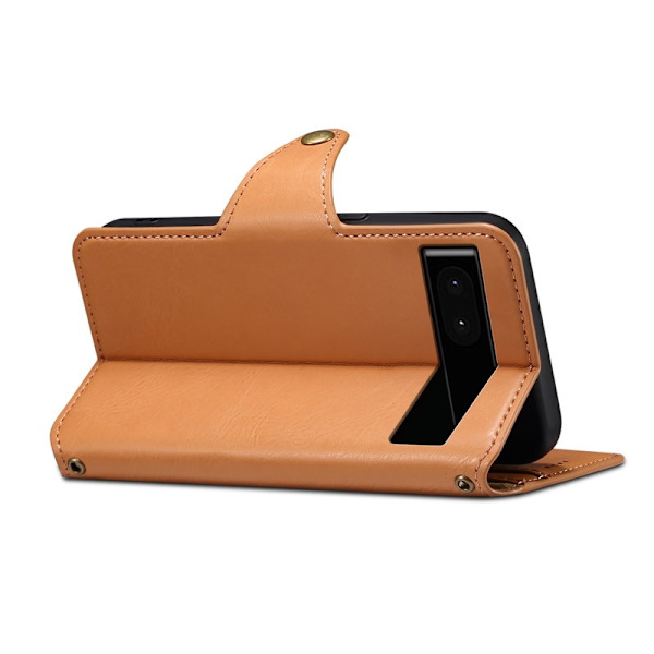 DENIOR Google Pixel 6a Plånboksfodral Konstläder Khaki
