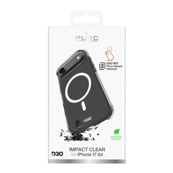 Puro Mobilskal till iPhone Air Magsafe Impact Clear D3O - Clear