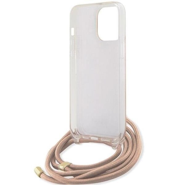 Guess iPhone 15 Pro Max Mobilskal Crossbody Cord Print - Rosa