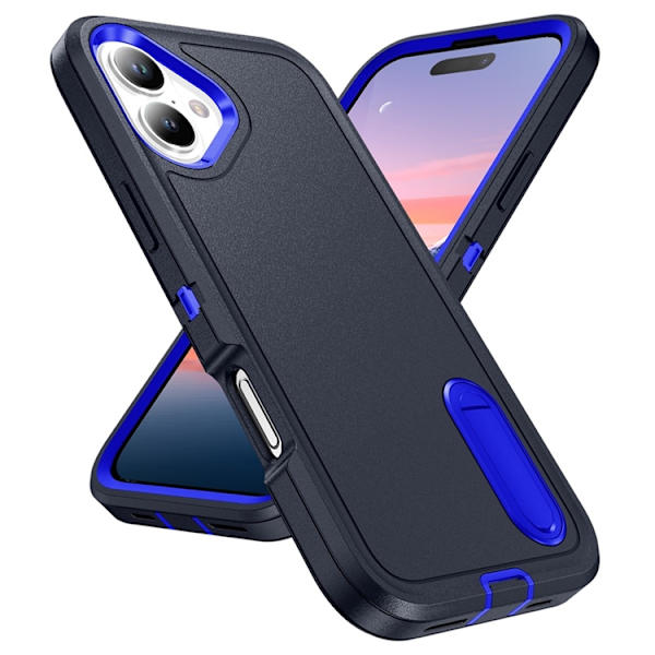 Mobilskal till iPhone 17 Kickstand Silikon - Mörkblå/Sapphire Blå