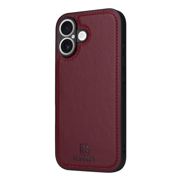 BETOPNICE iPhone 17 Plånboksfodral Magnetiskt Detachable Konstläder - Röd