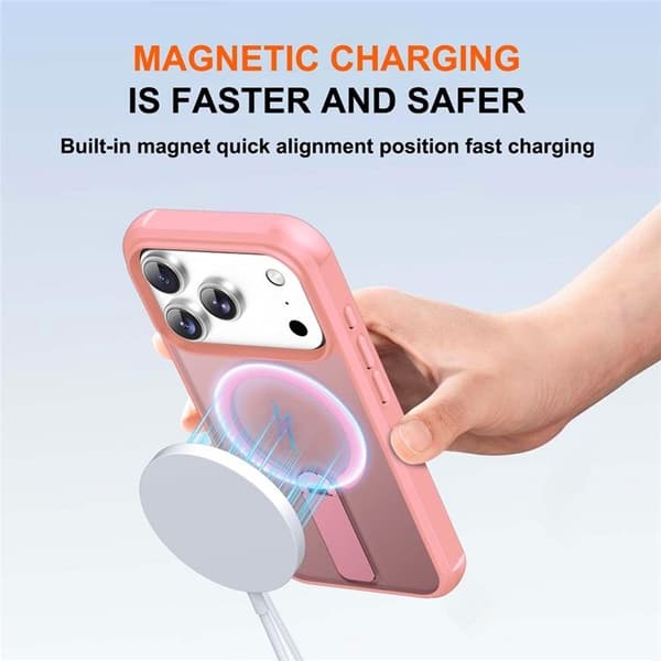 Mobilskal till iPhone 17 Pro MagSafe Kickstand - Rosa Rosa