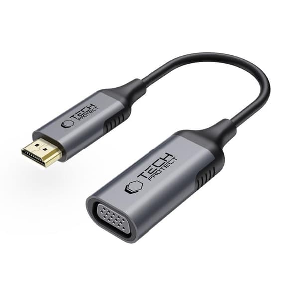 Tech-Protect Adapter HDMI Til VGA Fuld HD 60Hz Ultraboost - Sort Svart