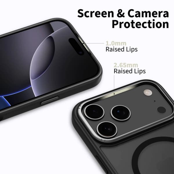 Tech-Protect Telefontaske til iPhone 17 Pro Max Magsafe Edge - Sort/Gunmetal Svart