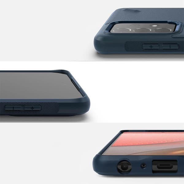 Ring Onyx Holdbart Etui til Samsung Galaxy A72 4G - Marineblå Blue