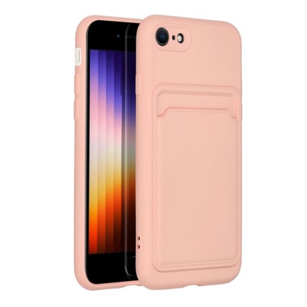 Forcell iPhone 7/8 / SE (2020/2022) kansikorttikotelo - vaaleanpunainen