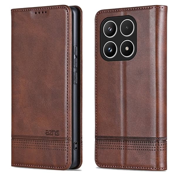 AZNS Xiaomi 15T Plånboksfodral Konstläder - Brun
