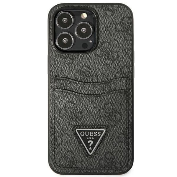 Guess iPhone 13 Pro Skal Kortholder 4G Triangle Logo - Sort Black