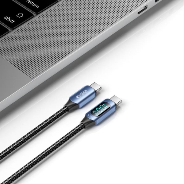 Tech-Protect USB-C til USB-C kabel Ultraboost LED 1m - Blå